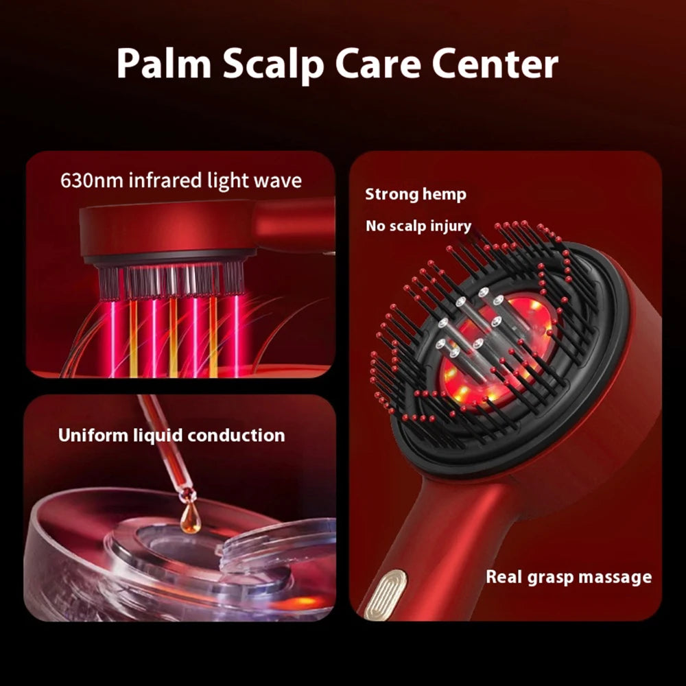 Revitalize Your Hair with the Electric Massage Comb - Vibration & Red Light Scalp Brush for Hair Growth & Anti-Hair Loss Oil Applicator