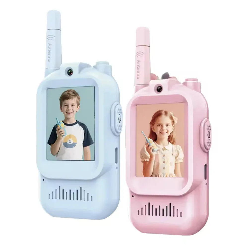 2-Pack Rechargeable Video Walkie Talkies for Kids - Perfect Indoor & Outdoor Fun, Ideal Gifts for Ages 3-12!