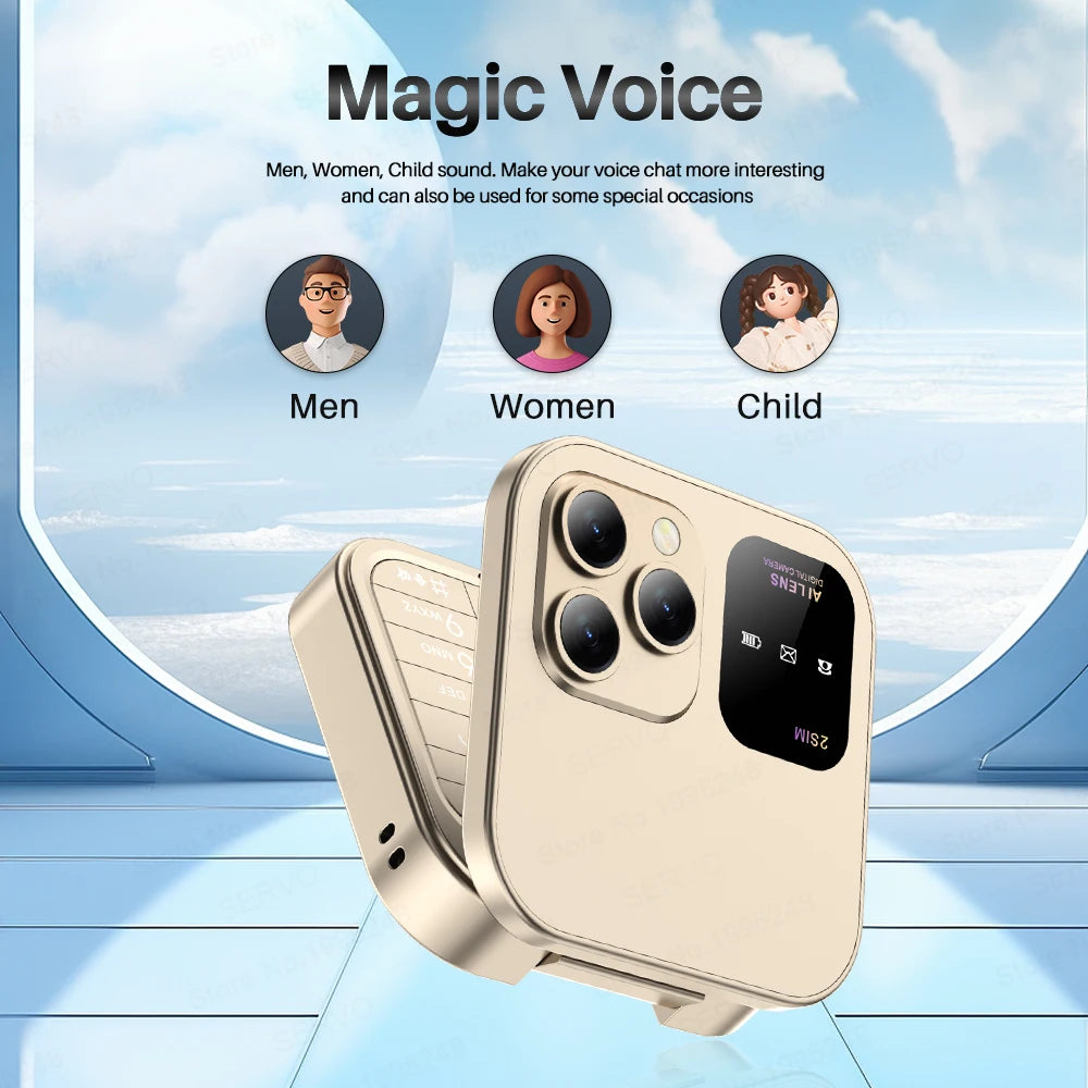 I16Pro Mini Flip Phone - Stylish Foldable Design with Dual SIM, FM Radio, and Speed Dial Features